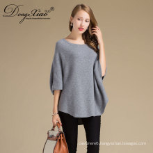 Oem Factory Price New Winter O-Neck Loose Women'S Knit Ladiessweaters , Pure Wool Sweater